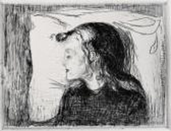 The Sick Child Oil Painting by Edvard Munch