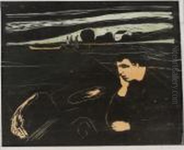 Melancholy Iii Oil Painting by Edvard Munch