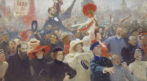 17 October 1905, 1906-1911 Oil Painting by Ilya Efimovich Efimovich Repin