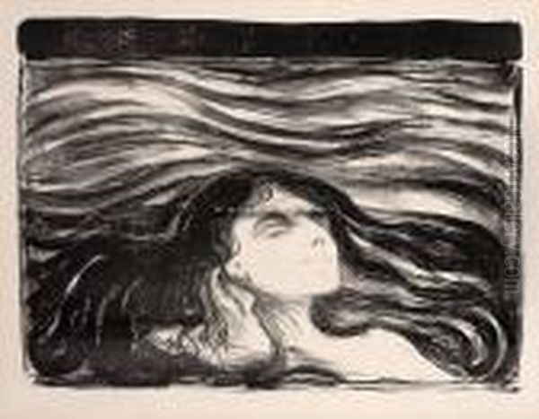 Elskende Par I Bolger Oil Painting by Edvard Munch