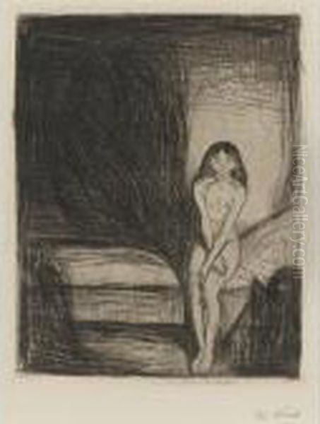 Puberty (w. 186) Oil Painting by Edvard Munch