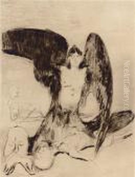 Harpy (sch. 4; W. 4) Oil Painting by Edvard Munch