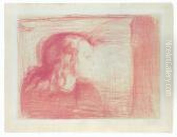 Das Kranke Madchen. - Das Kranke Kind Oil Painting by Edvard Munch