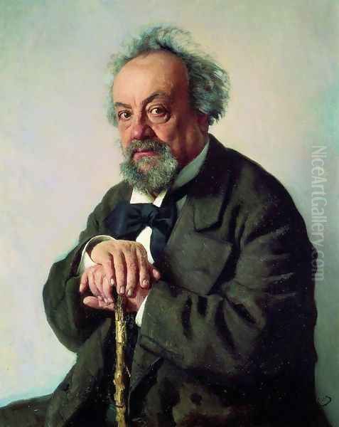 Aleksey Pisemsky Oil Painting by Ilya Efimovich Efimovich Repin