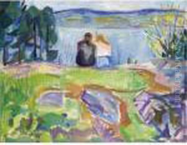 Property From A Private Swiss Collection
 

 
 
 

 
 Springtime Oil Painting by Edvard Munch