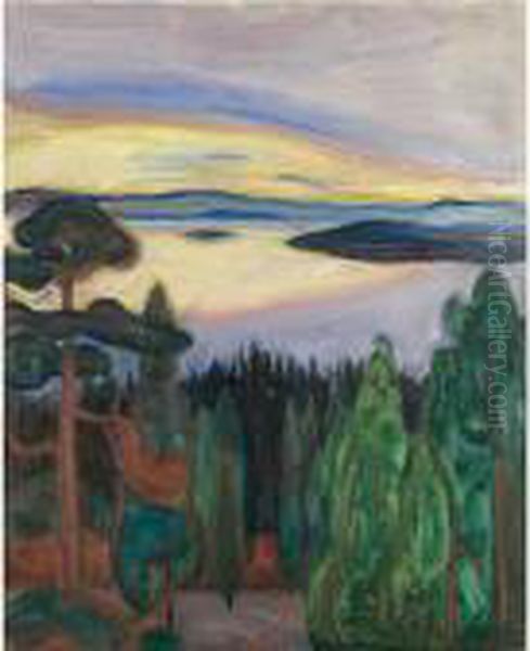 Property From A Private European Collection
 

 
 
 

 
 View From Nordstrand Oil Painting by Edvard Munch