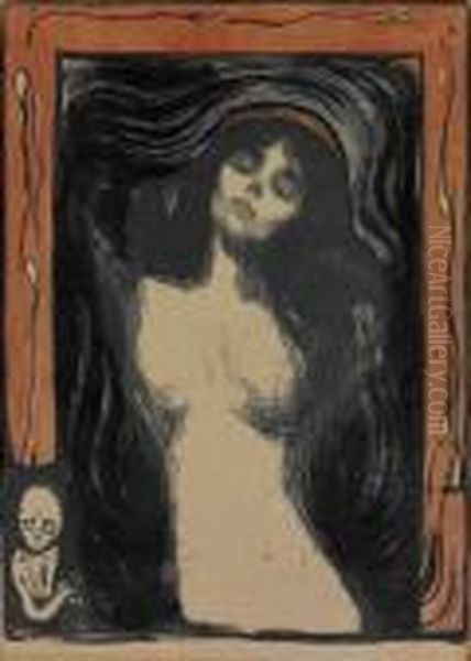 Madonna, Woman Making Love 1895/1902 Oil Painting by Edvard Munch