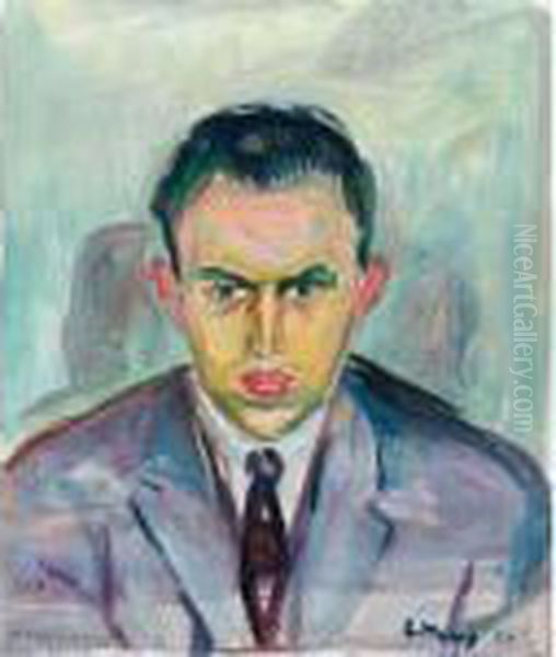 Rolf Stenersen Oil Painting by Edvard Munch