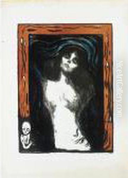 Madonna: Liebendes Weib (woll 39; Schiefler 33) Oil Painting by Edvard Munch