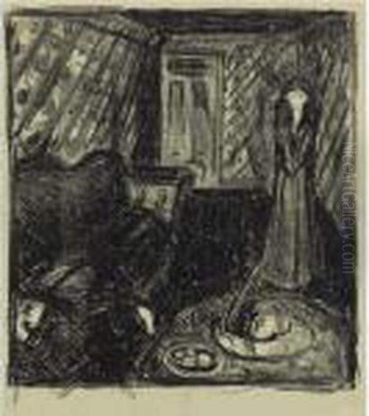 Der Mord (w. 705) Oil Painting by Edvard Munch