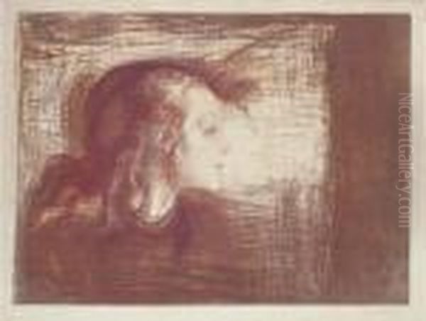 Das Kranke Kind I Oil Painting by Edvard Munch