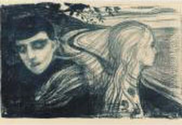 Separation Ii (loslosung) (w. 78; S. 68) Oil Painting by Edvard Munch