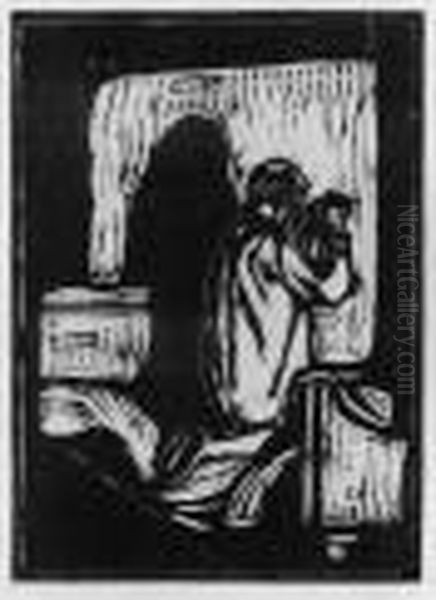 Old Man Praying (gebet Des Alten Mannes) (w. 205; S. 173) Oil Painting by Edvard Munch