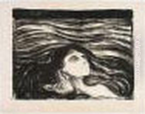 Liebespaar (s.71) Oil Painting by Edvard Munch