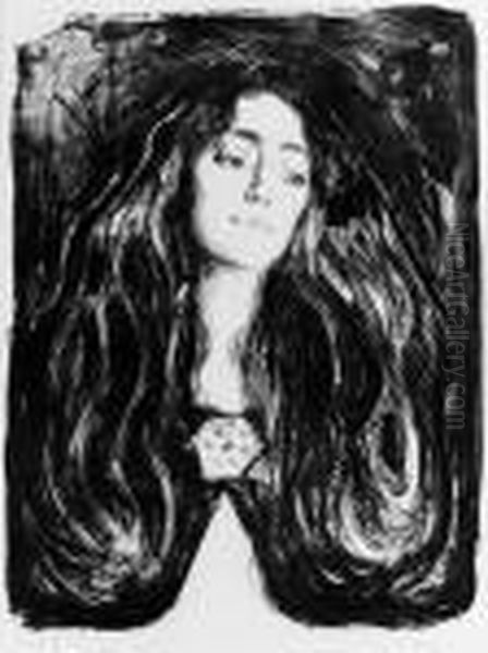 Madonna (eva Mudocci) Oil Painting by Edvard Munch