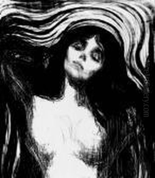 Madonna - Liebendes Weib Oil Painting by Edvard Munch