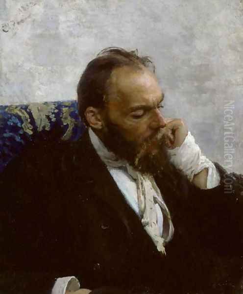 Portrait of Professor Ivanov Oil Painting by Ilya Efimovich Efimovich Repin