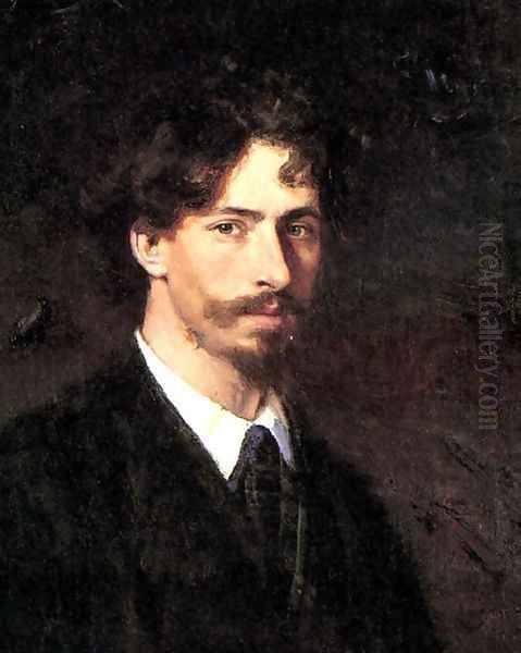 Self-portrait Oil Painting by Ilya Efimovich Efimovich Repin