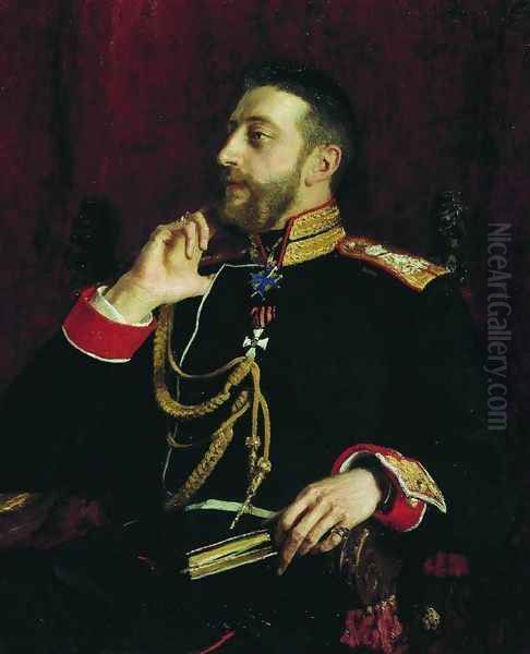 Portrait of poet Grand Prince Konstantin Konstantinovich Romanov Oil Painting by Ilya Efimovich Efimovich Repin