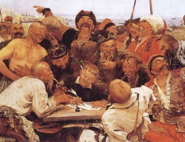 The Reply of the Zaporozhian Cossacks to Sultan of Turkey Oil Painting by Ilya Efimovich Efimovich Repin