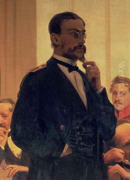 Nikolai Andreyevich Rimsky-Korsakov (1844-1908), from Slavonic Composers, 1890s Oil Painting by Ilya Efimovich Efimovich Repin