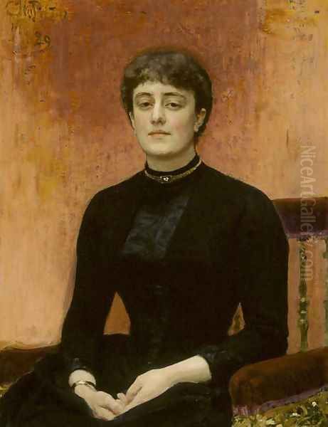 Jelizaveta Zvantsevan muotokuva Oil Painting by Ilya Efimovich Efimovich Repin