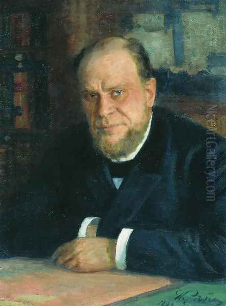 Portrait of lawyer Anatoly Fyodorovich Koni Oil Painting by Ilya Efimovich Efimovich Repin