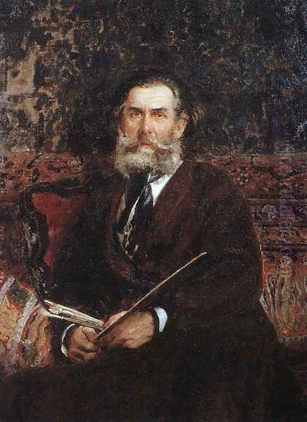 Portrait of the painter Alexey Petrovich Bogoliubov 2 Oil Painting by Ilya Efimovich Efimovich Repin