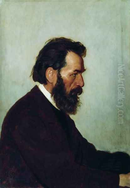 Portrait of architect Aleksey Ivanovich Shevtsov Oil Painting by Ilya Efimovich Efimovich Repin