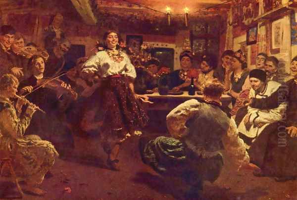 Party Oil Painting by Ilya Efimovich Efimovich Repin