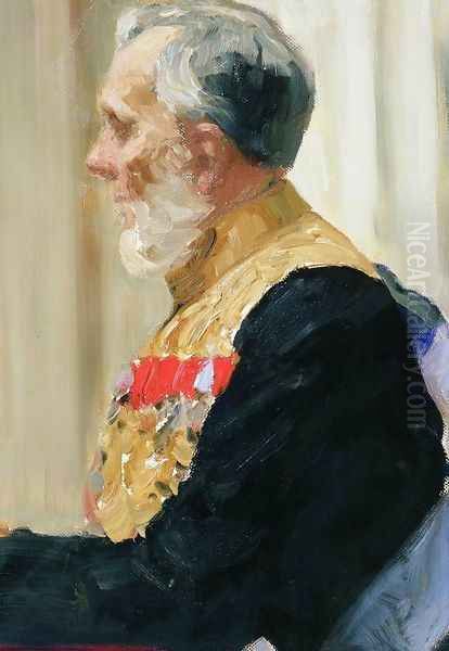 Portrait of Secretary of State and member of State Council Count Konstantin Ivanovich Palen Oil Painting by Ilya Efimovich Efimovich Repin