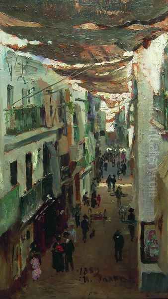 Street of the Snakes in Seville Oil Painting by Ilya Efimovich Efimovich Repin