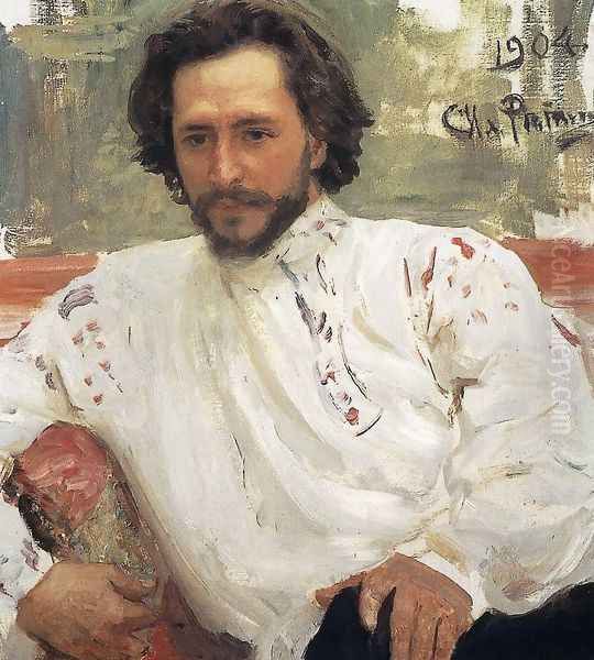 Portrait of writer Leonid Nikolayevich Andreyev Oil Painting by Ilya Efimovich Efimovich Repin