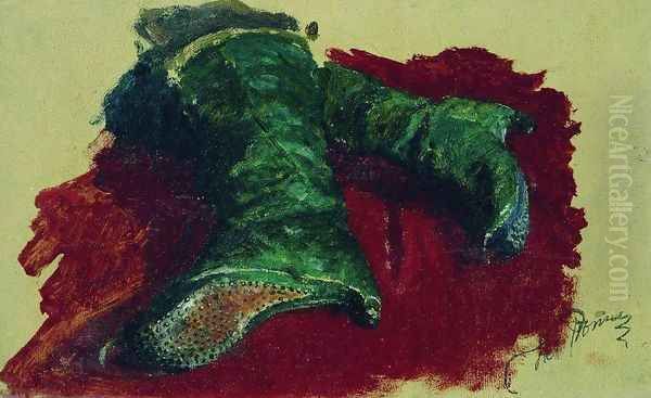 Tsarevich's boots Oil Painting by Ilya Efimovich Efimovich Repin