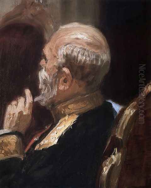 Portrait of professor emeritus of the Imperial Military Academy, infantry general and member of State Council Nikol Oil Painting by Ilya Efimovich Efimovich Repin