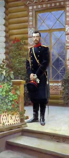 Portrait of Emperor Nicholas II Oil Painting by Ilya Efimovich Efimovich Repin