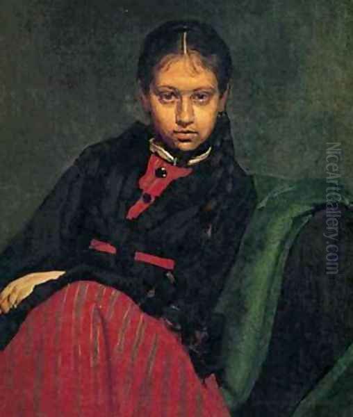 Portrait of V.A. Shetsova Oil Painting by Ilya Efimovich Efimovich Repin