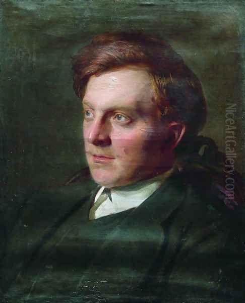 Portrait of Ivan Timofeevich Savenkov in his St. Petersburg university student years Oil Painting by Ilya Efimovich Efimovich Repin