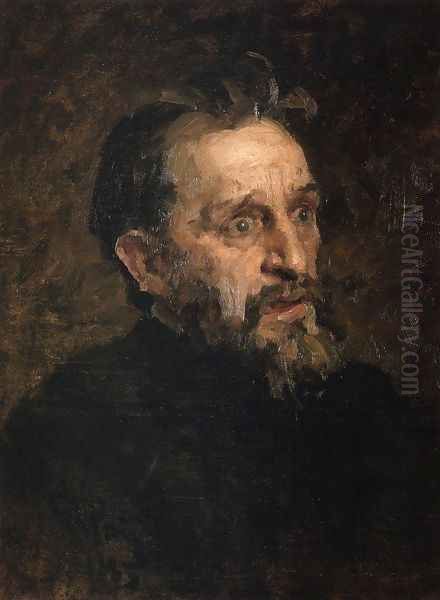 Portrait of painter Grigory Grigoryevich Myasoyedov 2 Oil Painting by Ilya Efimovich Efimovich Repin