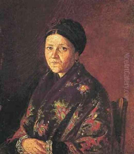 Portrait of A.S. Bocharova, The Artist's Aunt Oil Painting by Ilya Efimovich Efimovich Repin