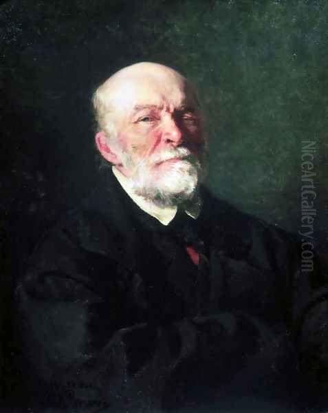 Portrait of the Surgeon Nikolai Ivanovich Pirogov Oil Painting by Ilya Efimovich Efimovich Repin