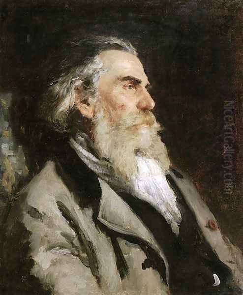 Portrait of the painter Alexey Petrovich Bogoliubov Oil Painting by Ilya Efimovich Efimovich Repin