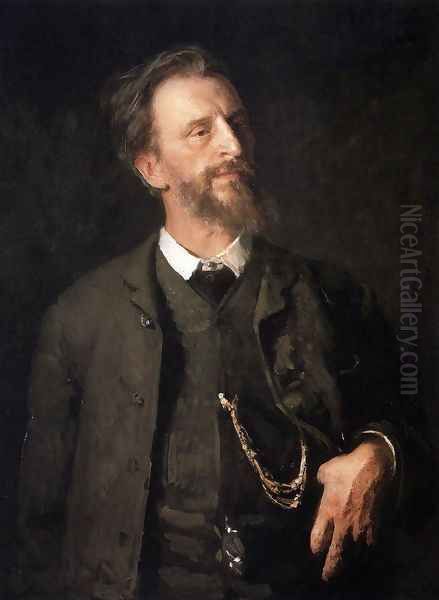 Portrait of painter Grigory Grigoryevich Myasoyedov Oil Painting by Ilya Efimovich Efimovich Repin