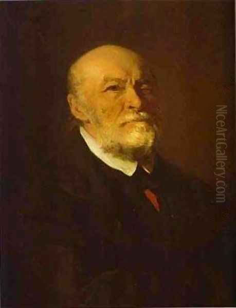 Portrait Of The Surgeon Nikolay Pirogov 1881 Oil Painting by Ilya Efimovich Efimovich Repin