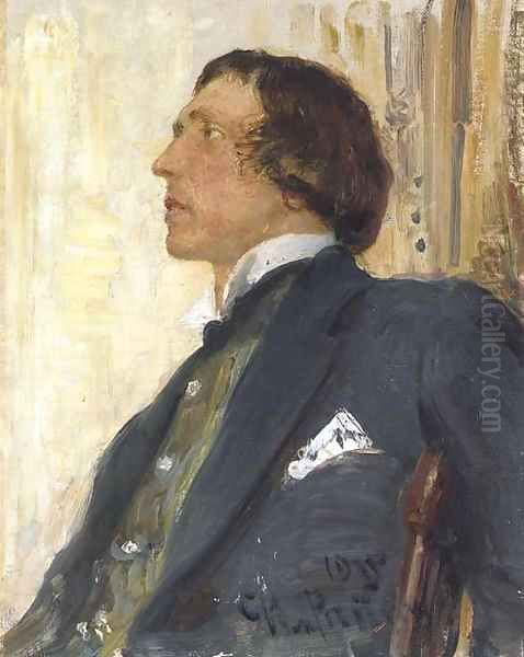 Portrait of Nikolai Evreinov (1879-1953) Oil Painting by Ilya Efimovich Efimovich Repin