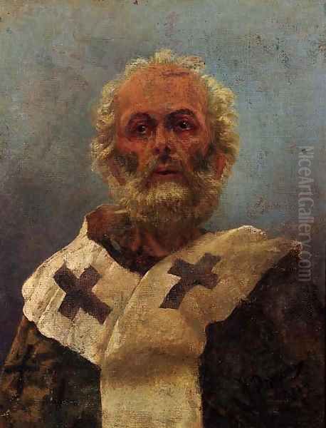 Saint Nicholas of Myra Oil Painting by Ilya Efimovich Efimovich Repin