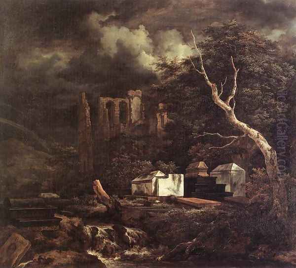 The Jewish Cemetery 1655-60 Oil Painting by Jacob Van Ruisdael