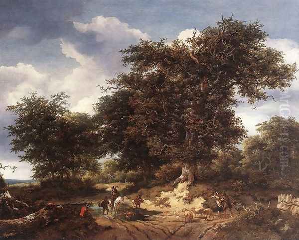 The Great Oak 1652 Oil Painting by Jacob Van Ruisdael