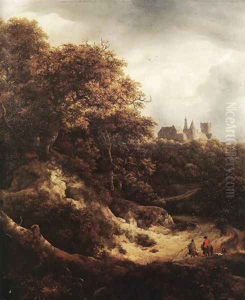 The Castle at Bentheim 1651 Oil Painting by Jacob Van Ruisdael