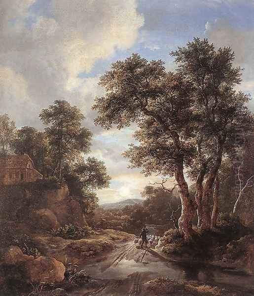 Sunrise in a Wood 1670 Oil Painting by Jacob Van Ruisdael